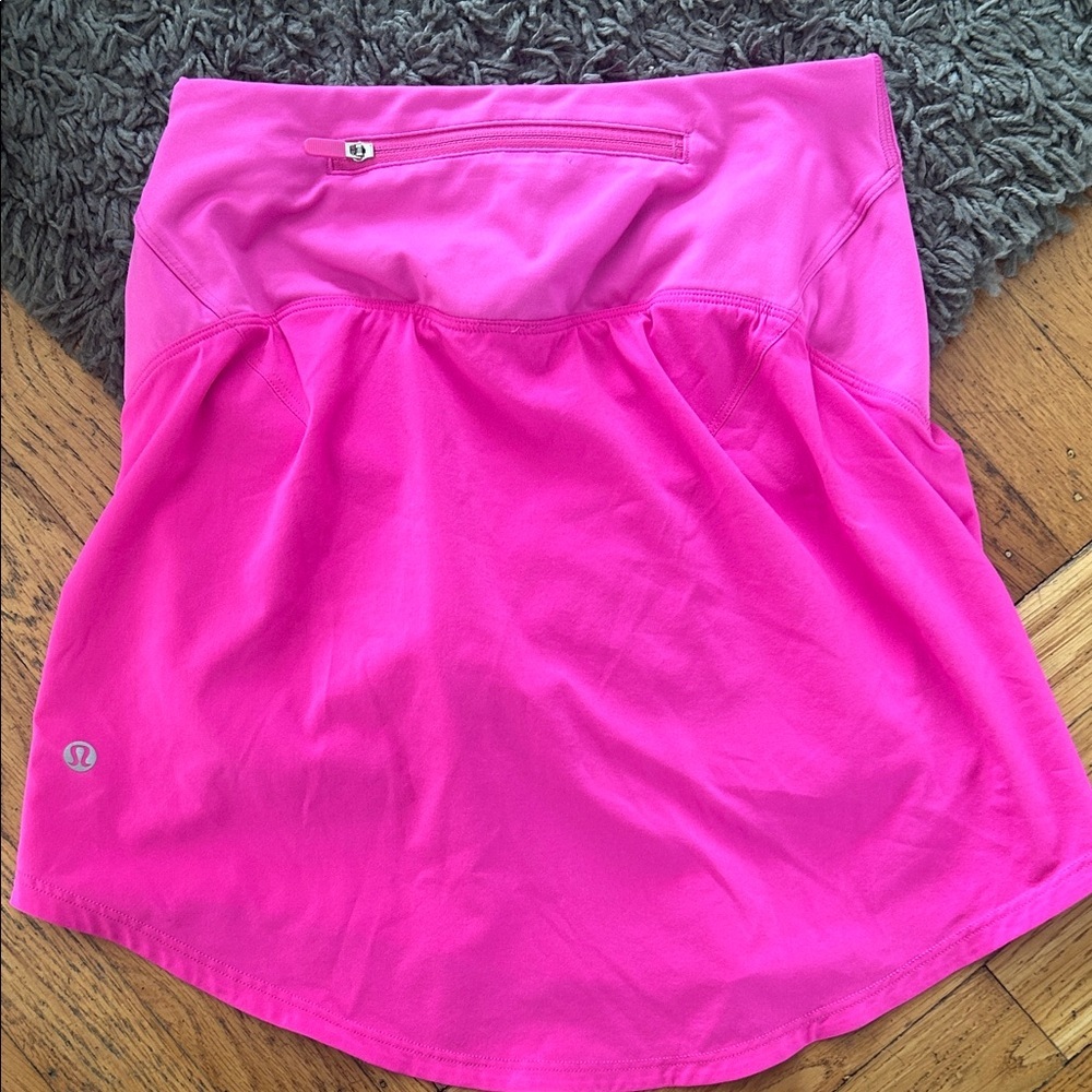 Lululemon Bright Pink Women's Essential High-Rise Run Mini Skirt / Skort XS - Picture 2 of 8